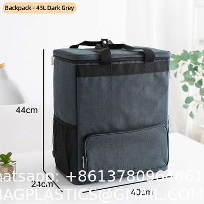 Wholesale Custom Logo 43L Preimum Insulated Cooler Picnic Lunch Bag Large Capacity Thermos Cooler Bag Backpack