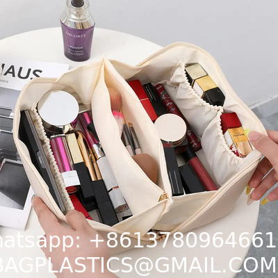 Large Capacity Travel Cosmetic Bags Multifunctional Storage Makeup Bag PU Leather Makeup Bag