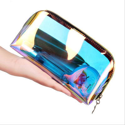 Biodegradable Traincase Travel Artist Women'S Holographic Cosmetic Bags For Makeup Branded Dropshipping Customisable