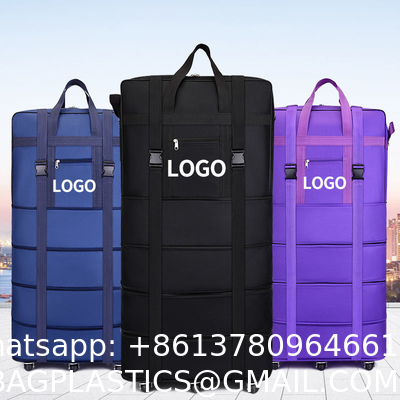 OEM Multipurpose High Quality Waterproof Oxford Duffel Bag Large Capacity Lightweight Foldable Travel Bag With Wheels