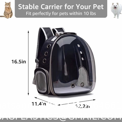 Transparent Capsule Pet Bag Carrier Luggage Case Transparent Trolley Case With Trolley Wheels