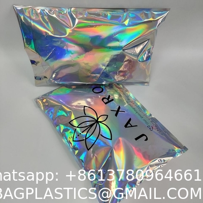 Holographic Metallic Foil Mailer Glitter Mailing Shipping Bags Metallic Rainbow Foil Self-Sealing Envelopes Courier