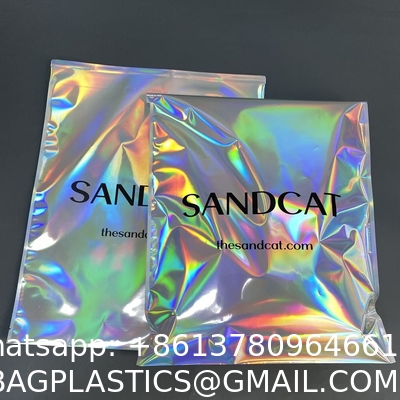 Holographic Metallic Foil Mailer Glitter Mailing Shipping Bags Metallic Rainbow Foil Self-Sealing Envelopes Courier
