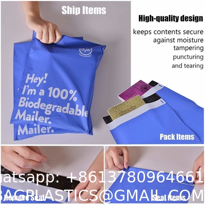 Custom Polymailer Courier Bag Clothing Packaging Shipping Mailing Bags Compostable Envelopes 100% Biodegradable D2W