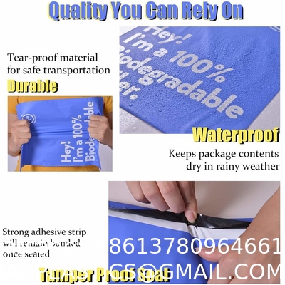 Custom Polymailer Courier Bag Clothing Packaging Shipping Mailing Bags Compostable Envelopes 100% Biodegradable D2W