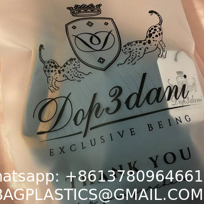 Custom Print Biodegradable Frosted Transparent Plastic Slide Zip Self Seal Plastic Bags With Logo For Packing Clothes