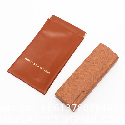 Leather Eye Glasses Pouch / Sunglasses Case Bag Holder Soft Leather Glasses Bags Microfiber Glasses Pouch