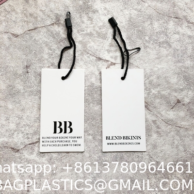 Luxury Custom Logo Clothing Tags With Your Own Logo Foil Printing/Private Swing Tags For Clothing