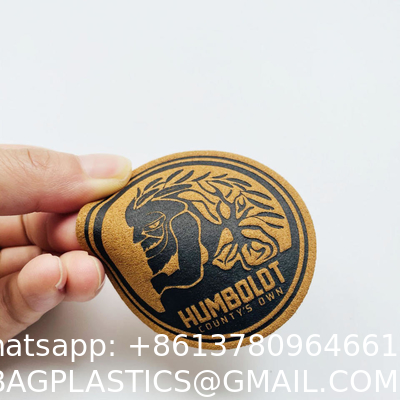Handmade Customized Genuine PU Leather Patches Clothing Tags For Clothes With Private Label Logo