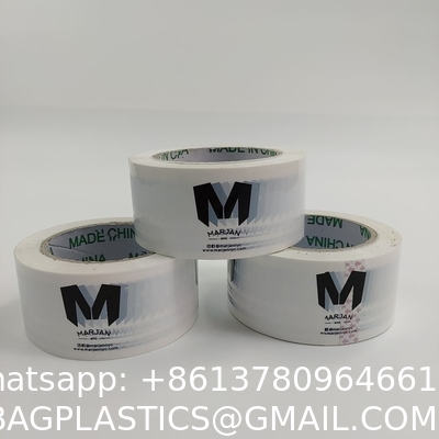 Private label, recyclable sustainable Custom Printed Clear Plastic Wrap Tapes With Logo Shipping Packaging Tape