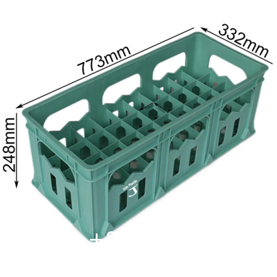 40 Bottle Extra Large Milk Crate Heavy Duty Dairy Crate Milk Bottles Crates Wine Bottles Crates Plastic Beer Carrier/Holder and Stackable Container