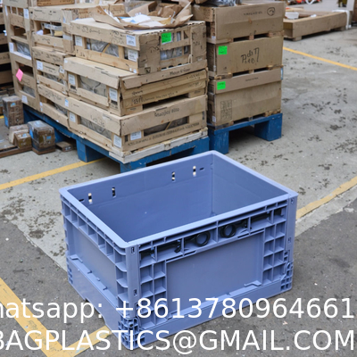 Auto Plastic Logistics Box High Load Auto Parts Foldable Solid Box Heavy-Duty Recyclable PP Plastic Crate Logistic Stackable Crate