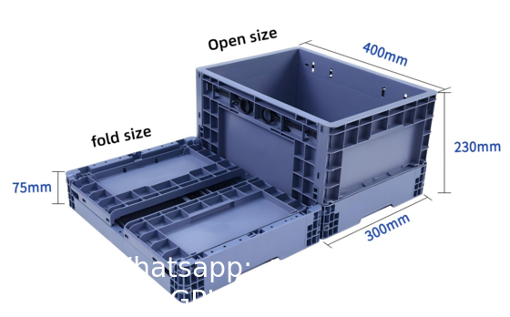 Auto Plastic Logistics Box High Load Auto Parts Foldable Solid Box Heavy-Duty Recyclable PP Plastic Crate Logistic Stackable Crate
