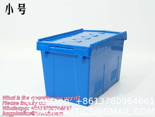 Collapsible Storage Bin With Lid - 48L Foldable Plastic Box For Garage, Car Trunk, And Organization - Stackable Lidded Container