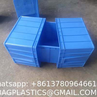 Euro Stacking Box Euro Standard Solid Plastic Container Crate Heavy Loading Stackable Collapsible Auto Industrial Parts Storage Solution