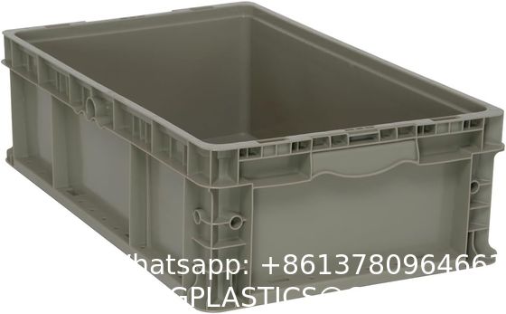 Industrial Plastic Stackable Storage KeepBox Tote Container With Hinged Attached Lid Storage Tote Distribution Container with Hinged Attached Lid