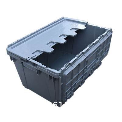 Flip Top Tote, Heavy Duty Nestable Plastic Round Trip Totes Storage Box Container In Blue Yellow Red Green Color