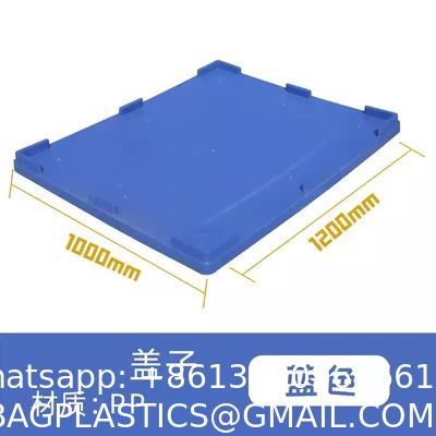 Big Bulk Container, Large Plastic Pallet Box Container With Lid / Cover & Wheels Or Without Heavy Duty Industrial Use Folding Plastic Pallet Box Plastic Stackable Collapsible Pallet Crates