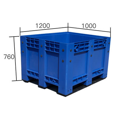Big Plastic Crates Heavy Duty Bulk Storage Containers Large Collapsible Pallet Box Recyclable Bulk Cargo Storage Foldable Pallet Box Industrial Commercial Stackable Plastic Pallet Box