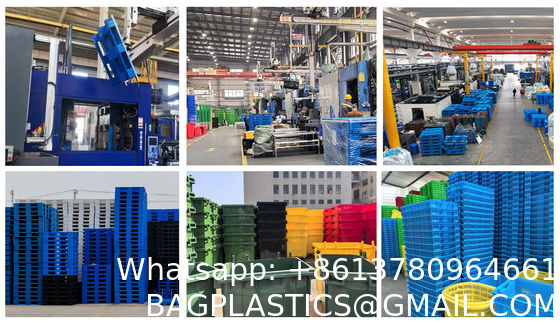 Big Plastic Crates Heavy Duty Bulk Storage Containers Large Collapsible Pallet Box Recyclable Bulk Cargo Storage Foldable Pallet Box Industrial Commercial Stackable Plastic Pallet Box