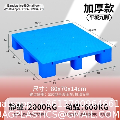 Wholesale Euro Standard HDPE Grid Plastic Pallets 1200x1000MM Nine Feet Lightweight Stackable For Warehouse