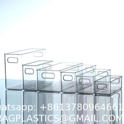 Clear Stackable Storage Bins With Lids, Large Plastic Containers With Handle For Pantry Organizer And Storage,Perfect For Bathroom,Cabinet,Kitchen,Fridge,Closet Organization