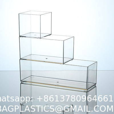 Stackable Refrigerator Organizer Bins Clear Kitchen Organizer Container Bins With Handles Plastic Bags For Pantry, Cabinets, Shelves, Drawer, Freezer - Food Safe