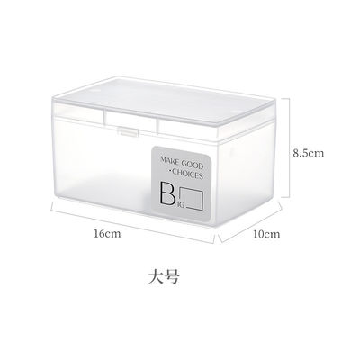 Desktop Office Supplies, Desk Organizers, Clear Accessories, Dustproof Organizer Storage Small Items Frosted Storage Box Transparent Desktop Sundries Storage Box With Lid Drawer Storage Box
