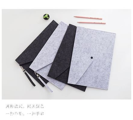 File Folders- Felt Folder Expanding File Folder Paper Envelope A4 Folders With Lanyard Felt file bag simple office data file bag storage bag storage bag student stationery bag folder