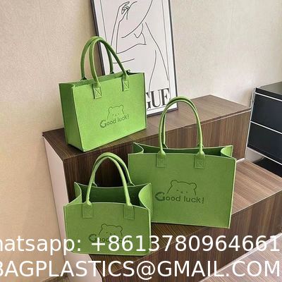 Commuting Simple Style Felt Shopping Handbag with Custom logo and Color Custom Felt Shoulder Bag Simple Large Capacity Felt Tote Bag Wholesale Felt Cloth Bag Custom With Logo