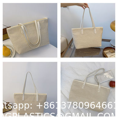 Hand-woven Beach Bag Raffia Crochet Messenger Shoulder Bag Summer Vacation Straw Bag Manufacturers Natural Straw Paper Tote Bag Women Open Fashionable Raffia Crochet Handbags for Beach with Custom