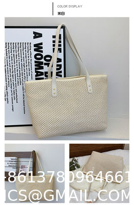 Hand-woven Beach Bag Raffia Crochet Messenger Shoulder Bag Summer Vacation Straw Bag Manufacturers Natural Straw Paper Tote Bag Women Open Fashionable Raffia Crochet Handbags for Beach with Custom