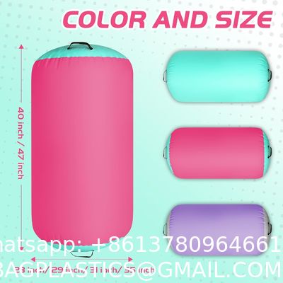 Inflatable Gymnastics Air Roller Set, Tumble Rolling Air Roller Gymnastics Barrel With Electric Pump For Kids Adults Home Outdoor Gymnastic Training Cheerleading Yoga