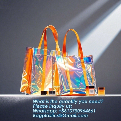 Borsa Tote in Vinile Neon Jelly Borsa da Spiaggia a Tracolla Laser Shopping Estate Spiaggia Donna Pvc Borse a Tracolla Olografica Impermeabile Jelly Trasparente Borsa a Mano per Ragazza