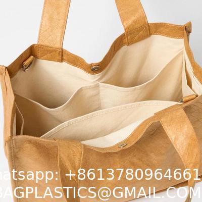 sustainable recycled shopper tote Tyvek Paper Tote Bags Custom Eco-Friendly Simple Vintage Reusable Tyvek Paper Tote Bag Dupont Tyvek Shopping Bag