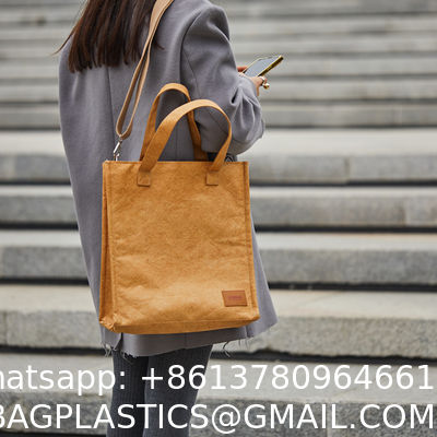 sustainable recycled shopper tote Tyvek Paper Tote Bags Custom Eco-Friendly Simple Vintage Reusable Tyvek Paper Tote Bag Dupont Tyvek Shopping Bag