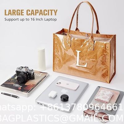 Tyvek Eco Paper Shopping Bags Inside Cotton Trending Product Reusable Washable Durable Handbags Tote Bags Vintage Waterproof Dupont Tote Bag Kraft Tyvek Paper Handbag