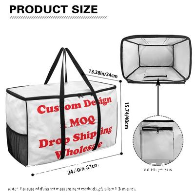 Thermal Cooler Insulated Bag, Shopping Cooler Bag Fabrics Print On Demand Custom Dirty Clothes Basket Large Laundry Basket Durable Dirty Clothes Storage Laundry Bin