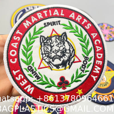 Embroidery Letters Patches Route 66 Sew Iron On Applique Black White Embroidered Patch Badges For DIY Bag Jeans Hat T Shirt