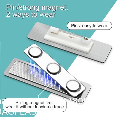 Metal Engraved Name Badge, Custom Name Tag, Personalized Plastic Or Metal ID Name Plate, Solid Brass Name Tag With Magnetic, Pin Or Clutch Back, Military, Police, Fire Department Name Badge ID Pin