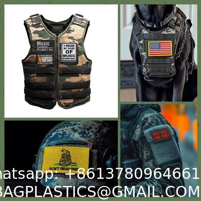 Garment Accessories, Tactical Morale Patch Bundle, Full Embroidery Loop And Hook Patches Set For Caps, Bags, Backpacks, Vest, Military Uniforms,Tactical Gears