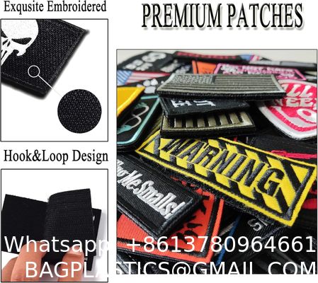 Garment Accessories, Tactical Morale Patch Bundle, Full Embroidery Loop And Hook Patches Set For Caps, Bags, Backpacks, Vest, Military Uniforms,Tactical Gears