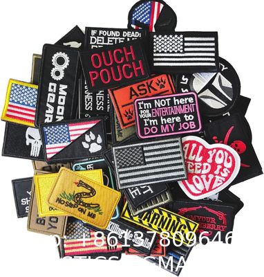 Garment Accessories, Tactical Morale Patch Bundle, Full Embroidery Loop And Hook Patches Set For Caps, Bags, Backpacks, Vest, Military Uniforms,Tactical Gears