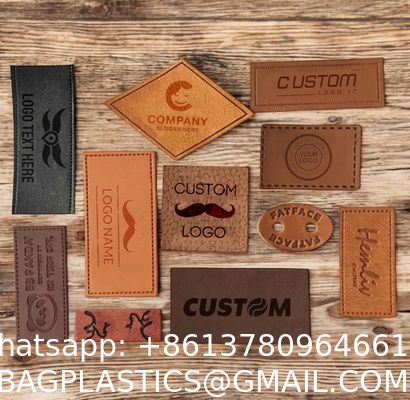 Best Supplier China Manufacturer Hot Sale Debossed Leather Logo Name Label Iron On Sew On Custom Leather Patch For Caps Hats Jeans