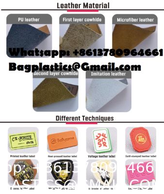 Customized Stamping Logo Eco Friendly Embossed Leather Tags Leather Patch Sewing Iron On Leather Labels For Clothes Garment Hat