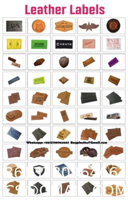 Customized Stamping Logo Eco Friendly Embossed Leather Tags Leather Patch Sewing Iron On Leather Labels For Clothes Garment Hat