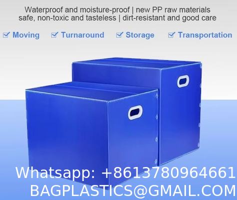 Manufacturers Anti Static PP Hollow Plate Turnover Box Foldable Carton Type Corrugated Poly Packaging Storage Box 5mm Thick PP Plastic Moving Boxes Space-Saving Design Cutting Processing