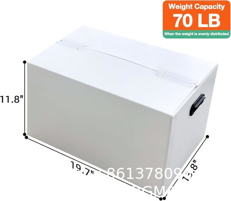 Plastic Storage Bins With Lids Containers Collapsible Moving Boxes With Handles Stackable Storage Bins,Double-Layer Hollow Shock-Absorbing Material,White