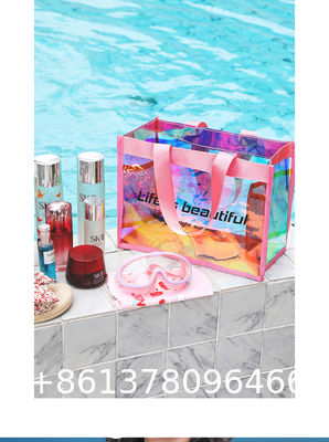 Holographic Makeup Bag Holographic Iridescent Cosmetic Bags With Zipper Travel Iridescent Makeup Bags Portable Holographic Bag Iridescent Holographic Bag For Makeup Tools Organizer