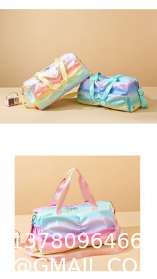 Gym Bag Sports Duffle Bag With Wet Pocket Weekender Overnight Bag With Waterproof Shoe Pouch And Air Hole For Girls Kids Women Travel Foldable Bag